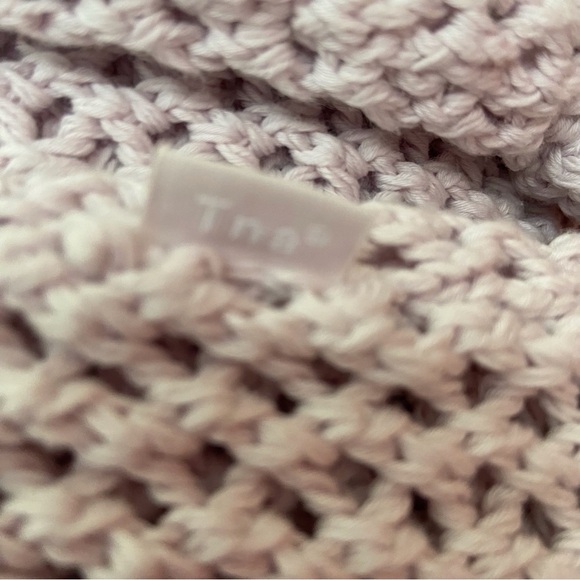 Tna crochet sweater cotton powder pink 2XS short sleeves round neck summer knit - Picture 12 of 12